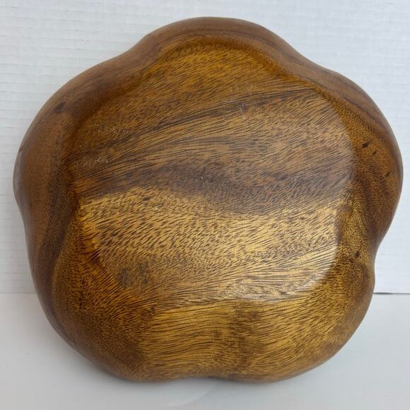 VTG MCM Wooden Bowl Monkey Pod Excellent Condition Sticker Removed - Picture 3 of 3